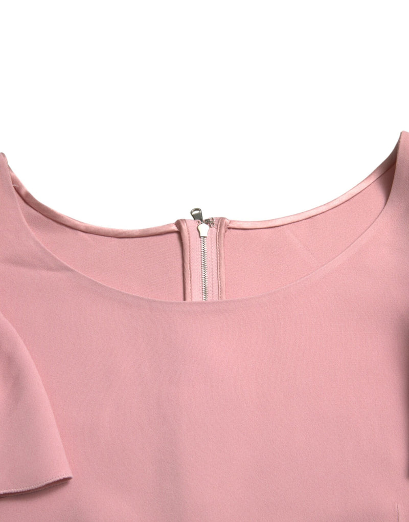 Blusa Dolce & Gabbana rosa, com mangas curtas e gola redonda