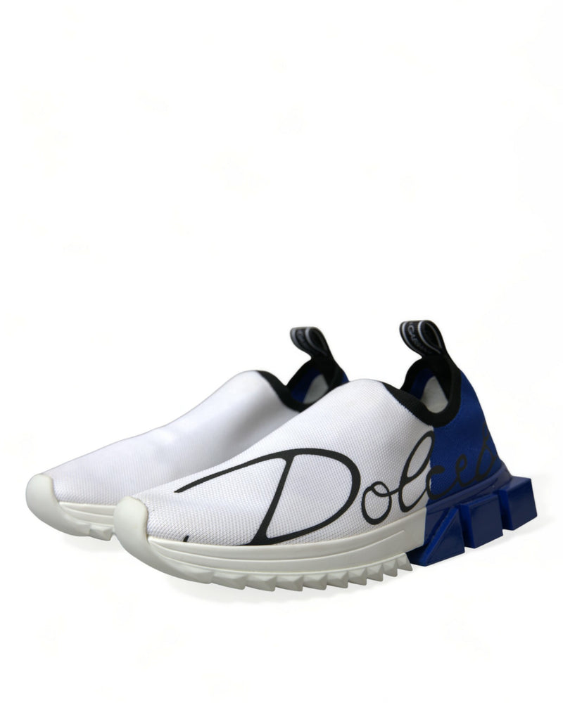 Dolce & Gabbana Sneakers basse casual da uomo Sorrento bianche e blu