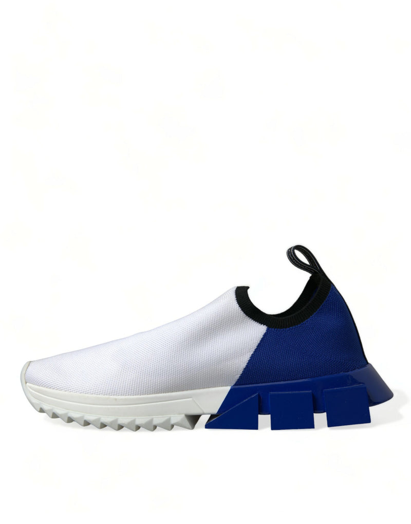 Dolce & Gabbana Sneakers basse casual da uomo Sorrento bianche e blu