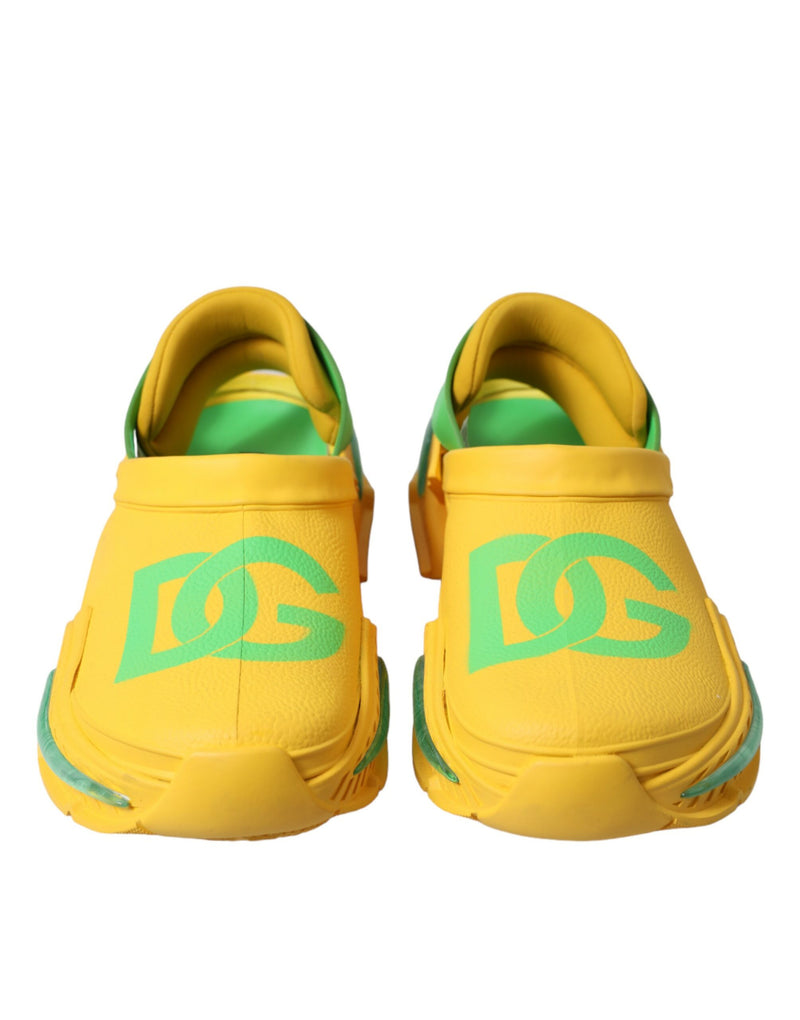 Tamancos de Borracha Masculinos Amarelos e Verdes Dolce & Gabbana