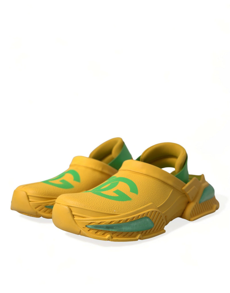 Tamancos de Borracha Masculinos Amarelos e Verdes Dolce & Gabbana