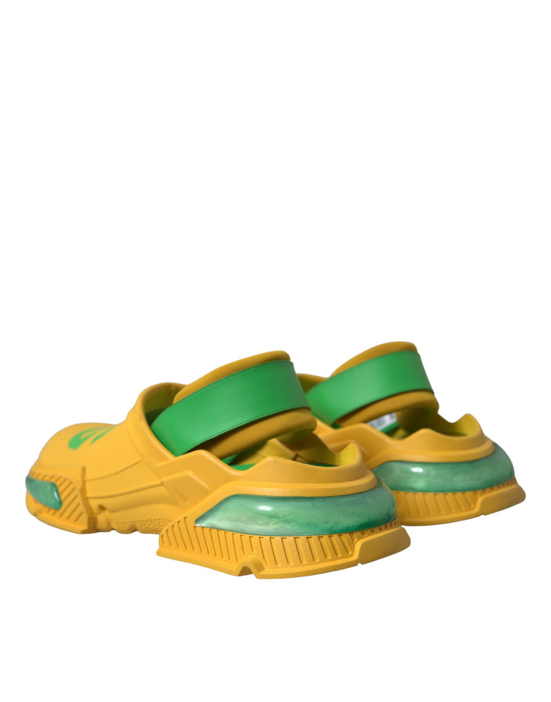 Tamancos de Borracha Masculinos Amarelos e Verdes Dolce & Gabbana