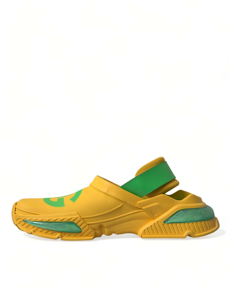 Tamancos de Borracha Masculinos Amarelos e Verdes Dolce & Gabbana