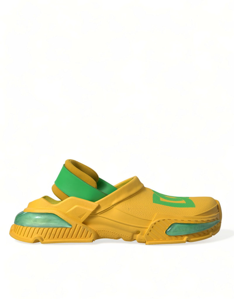 Tamancos de Borracha Masculinos Amarelos e Verdes Dolce & Gabbana