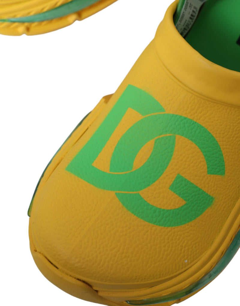 Tamancos de Borracha Masculinos Amarelos e Verdes Dolce & Gabbana