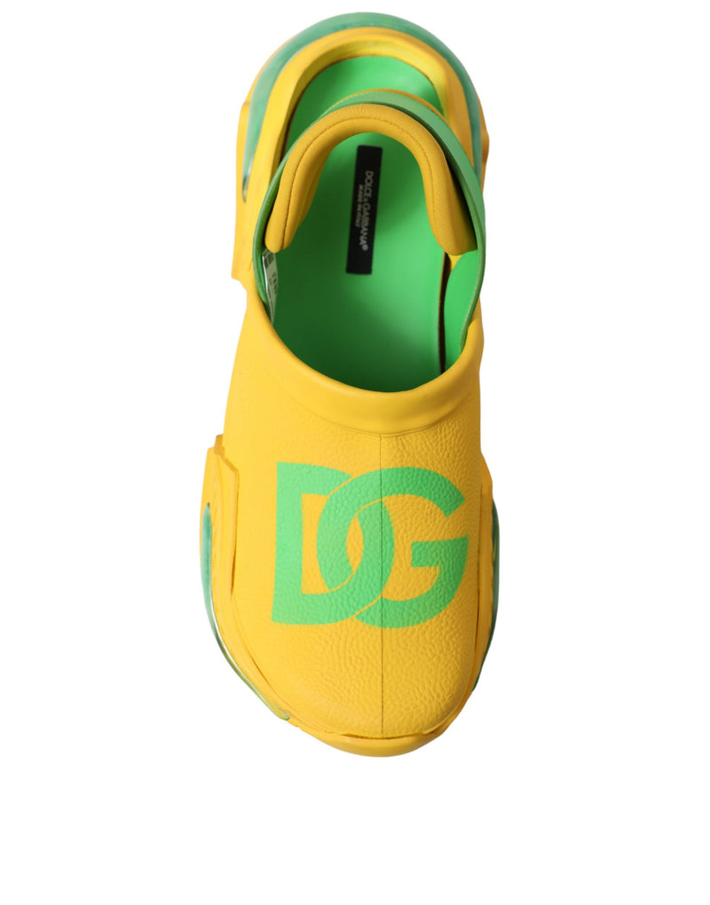 Tamancos de Borracha Masculinos Amarelos e Verdes Dolce & Gabbana