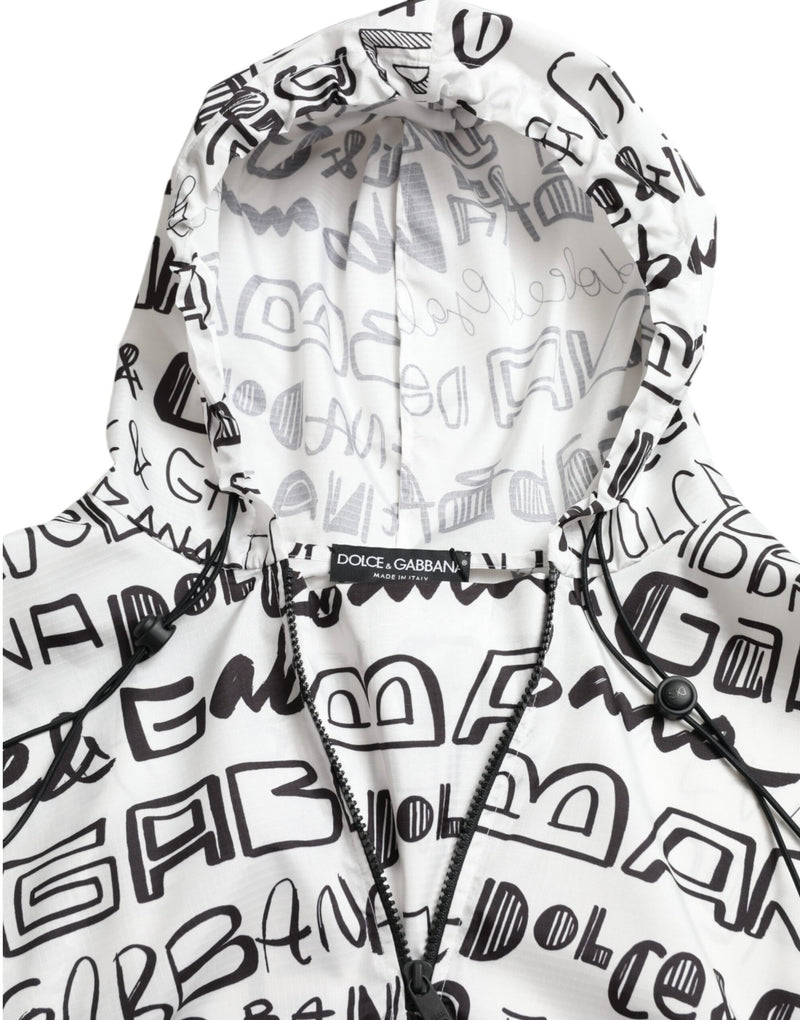 T-shirt Dolce & Gabbana bianca con cappuccio e logo stampato