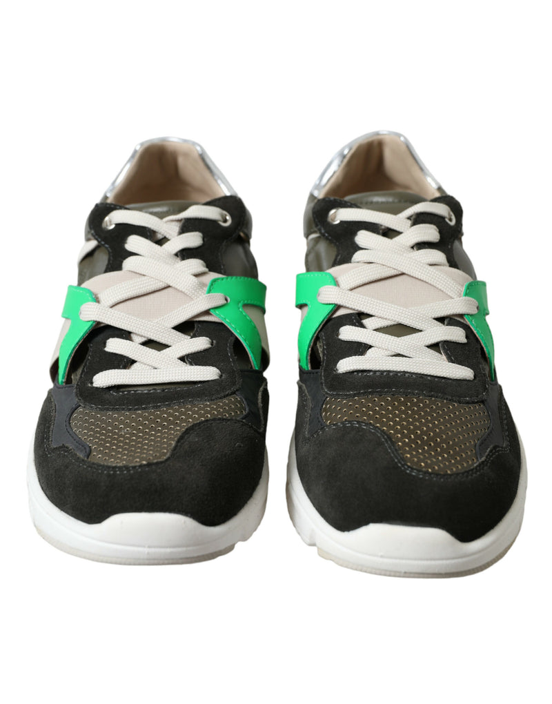 Dolce & Gabbana Sneakers basse multicolore in pelle scamosciata