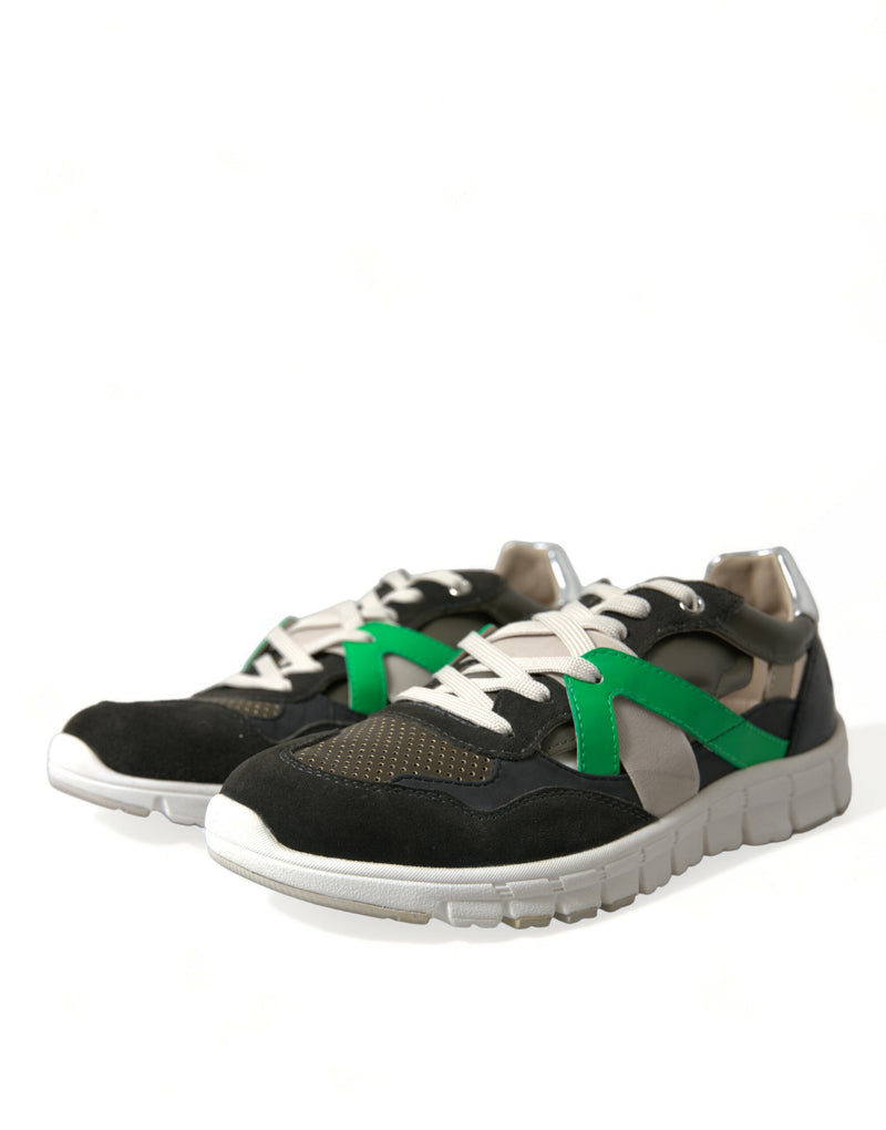 Dolce & Gabbana Sneakers basse multicolore in pelle scamosciata