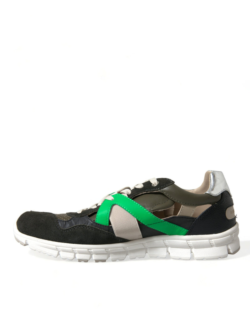 Dolce & Gabbana Sneakers basse multicolore in pelle scamosciata