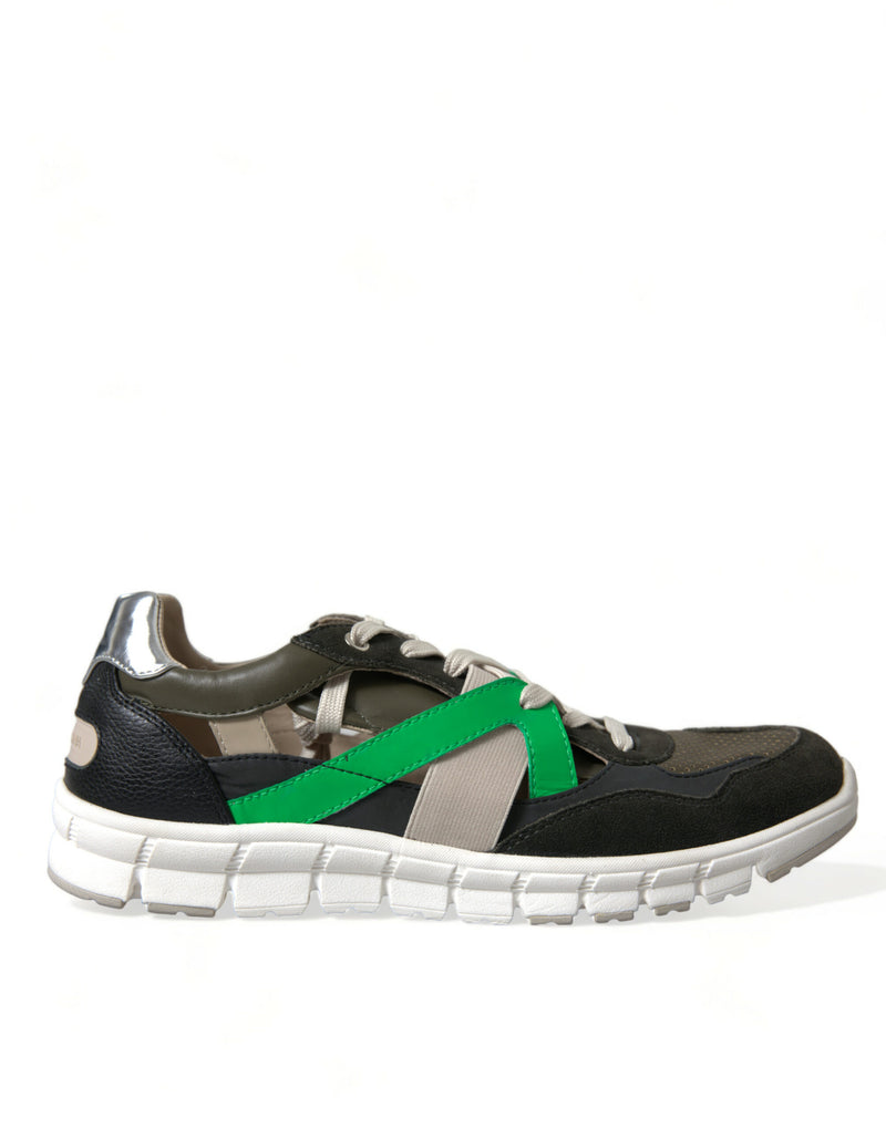 Dolce & Gabbana Sneakers basse multicolore in pelle scamosciata
