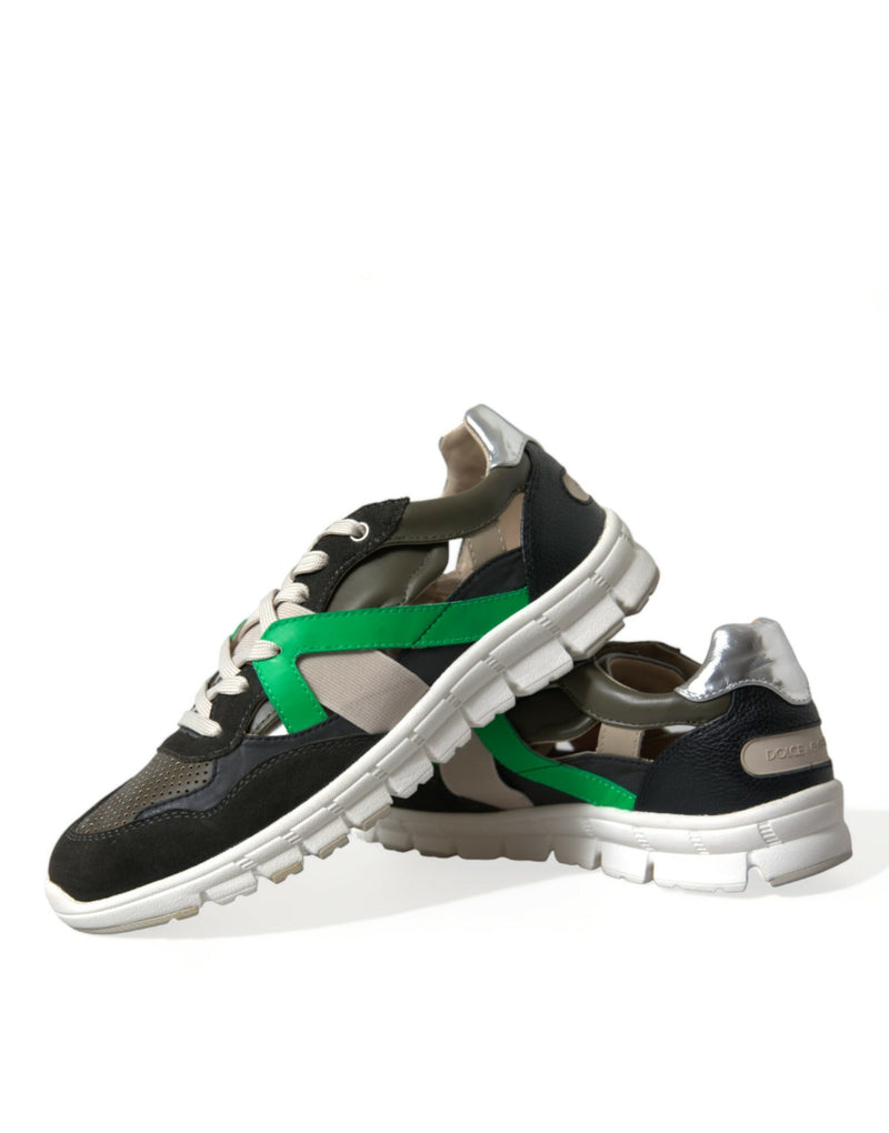Dolce & Gabbana Sneakers basse multicolore in pelle scamosciata