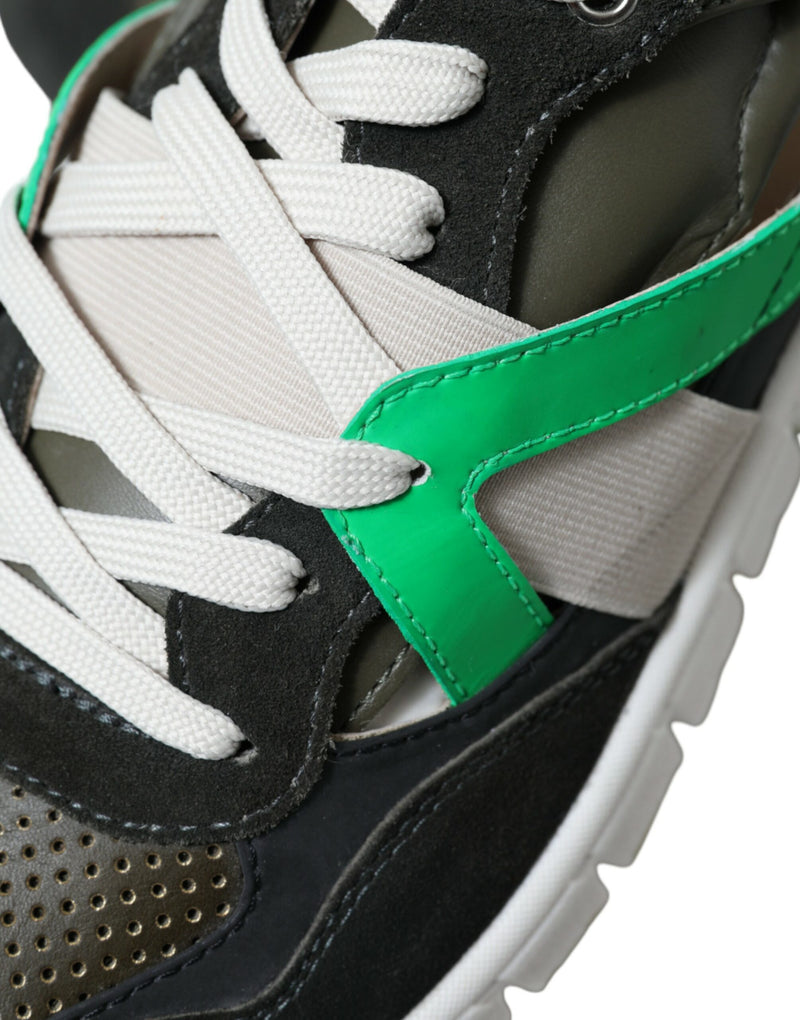 Dolce & Gabbana Sneakers basse multicolore in pelle scamosciata