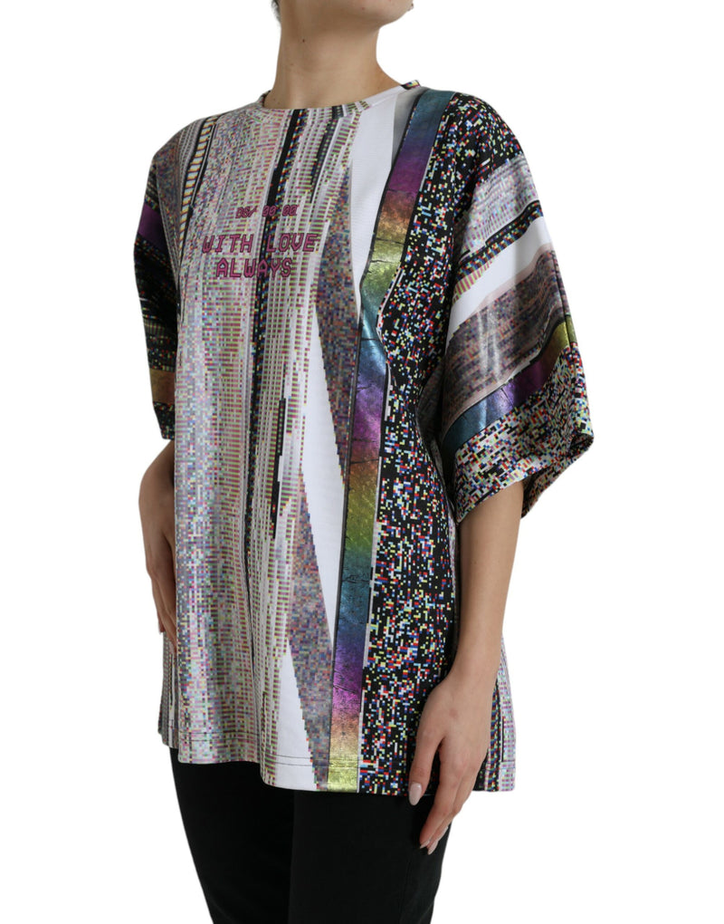 Camiseta multicolorida com estampa “With Love Always” Dolce & Gabbana