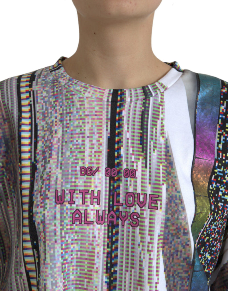 Camiseta multicolorida com estampa “With Love Always” Dolce & Gabbana