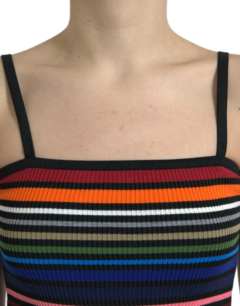 Regata multicolorida com listras e alças finas Dolce & Gabbana