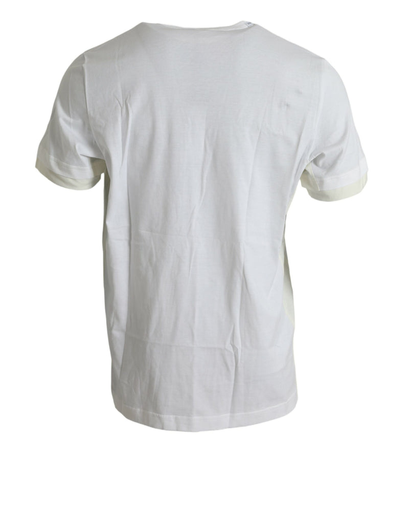 Camiseta blanca de algodón de manga corta con bolsillo de Dolce & Gabbana