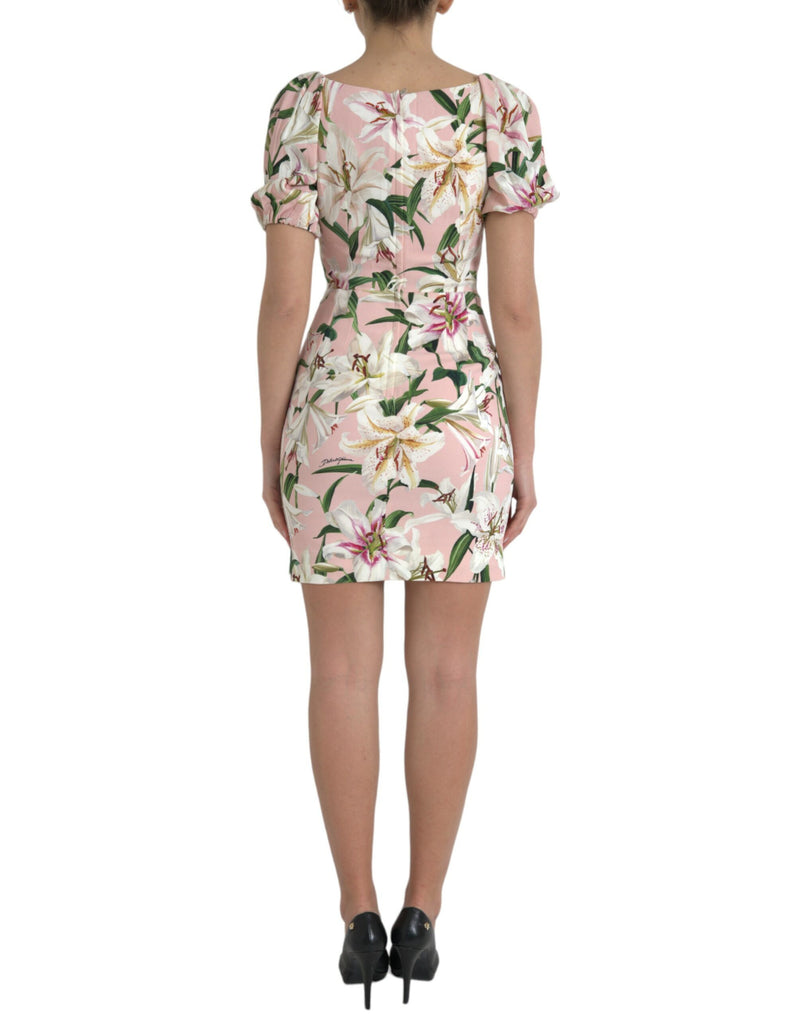 Mini-robe fourreau Dolce & Gabbana rose lys en viscose extensible