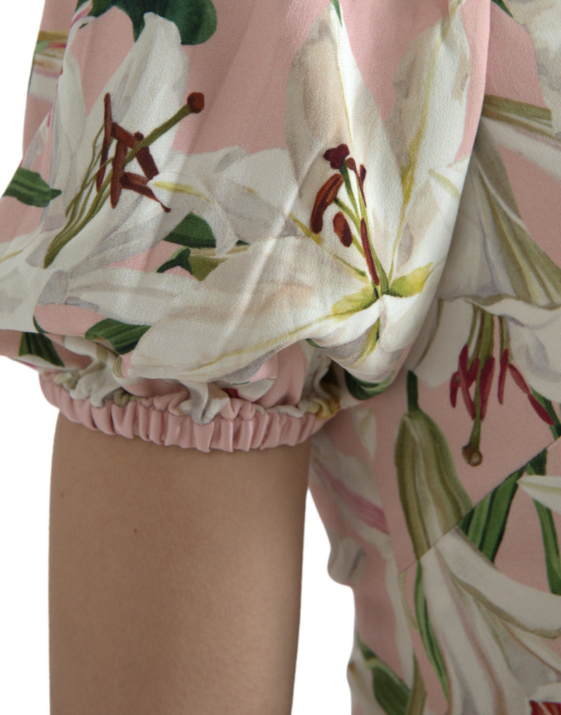 Mini-robe fourreau Dolce & Gabbana rose lys en viscose extensible