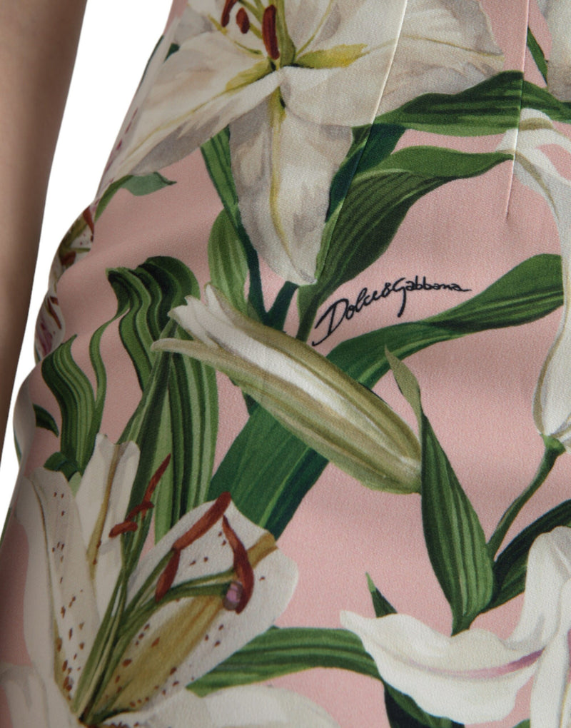 Mini-robe fourreau Dolce & Gabbana rose lys en viscose extensible