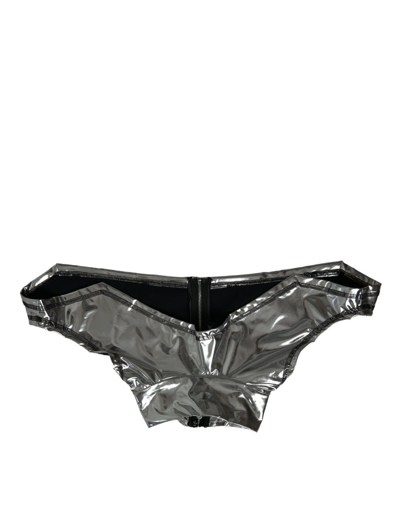 Dolce & Gabbana Silver Polyester Stretch Top