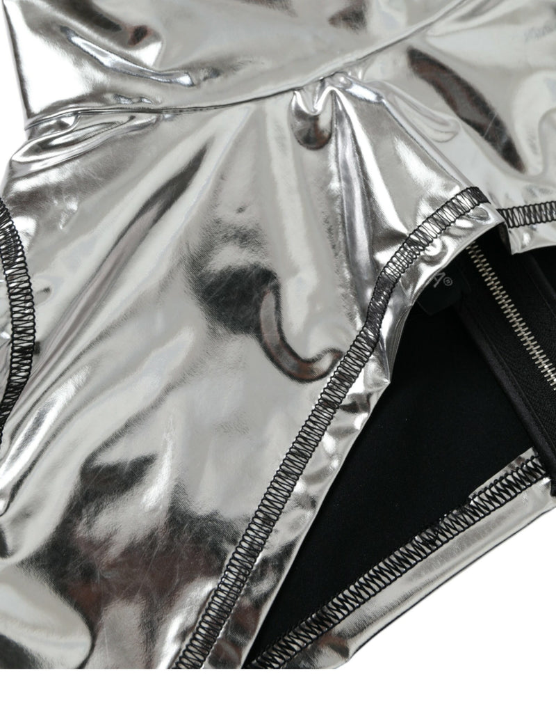 Dolce & Gabbana Silver Polyester Stretch Top