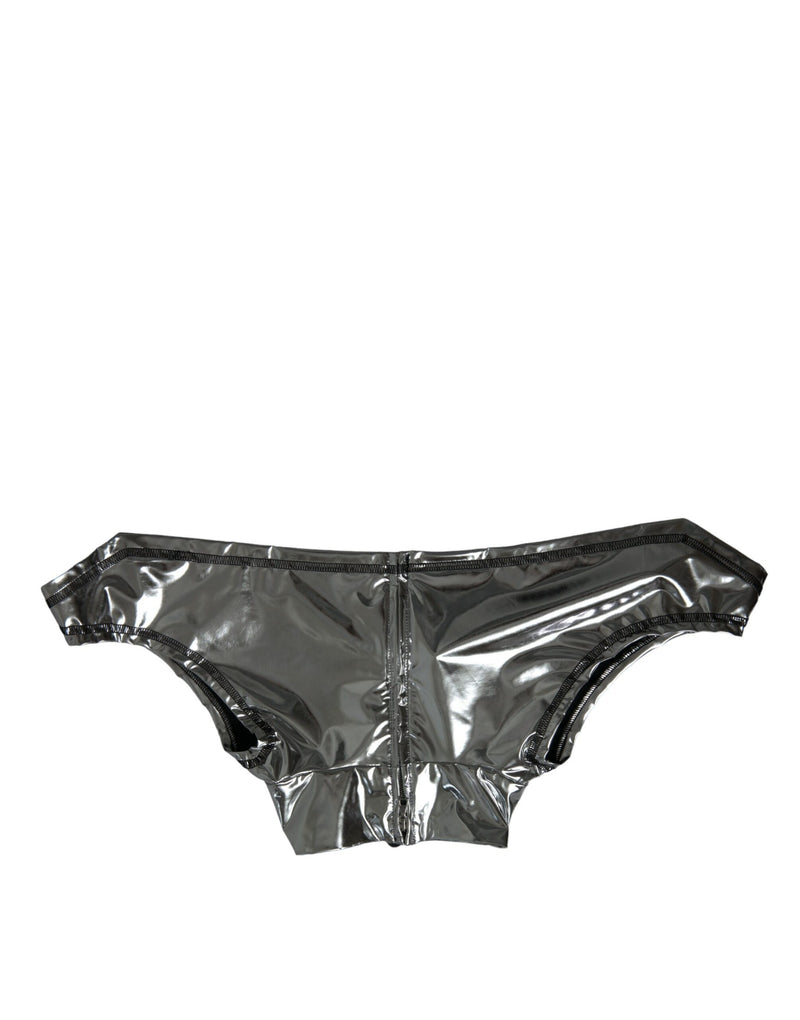 Dolce & Gabbana Silver Polyester Stretch Top