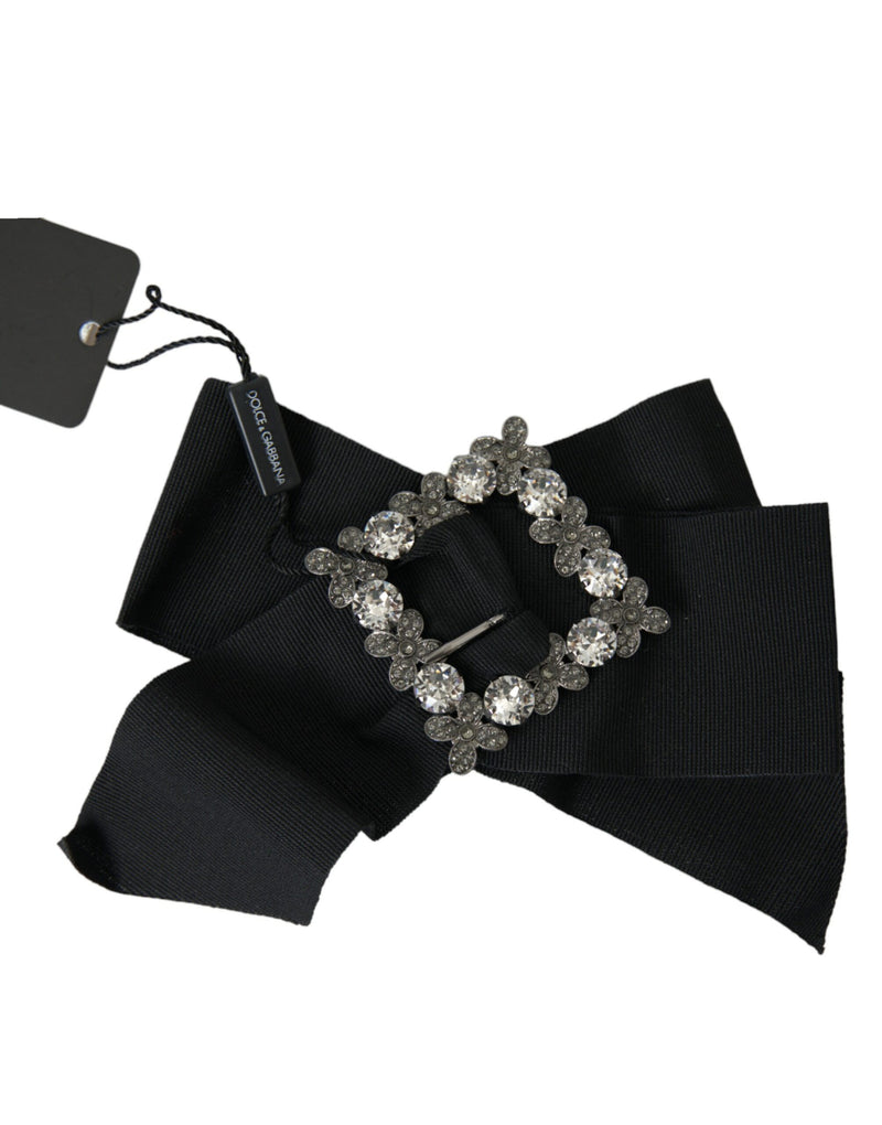 Fermaglio per capelli Dolce & Gabbana nero impreziosito con cristalli Swarovski