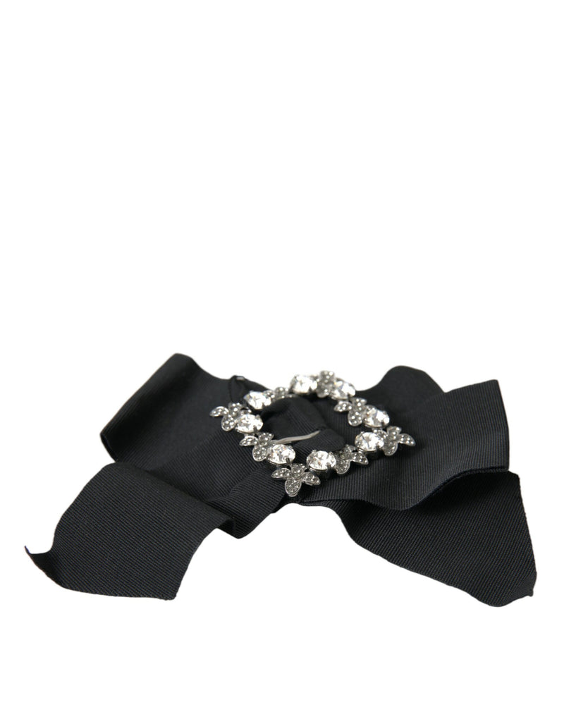 Fermaglio per capelli Dolce & Gabbana nero impreziosito con cristalli Swarovski