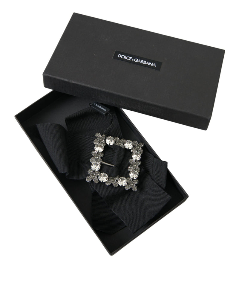 Fermaglio per capelli Dolce & Gabbana nero impreziosito con cristalli Swarovski