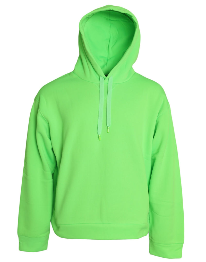 Maglione felpa con cappuccio verde neon Dolce & Gabbana