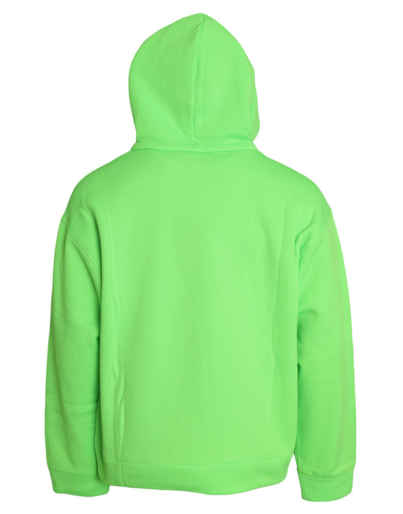 Maglione felpa con cappuccio verde neon Dolce & Gabbana