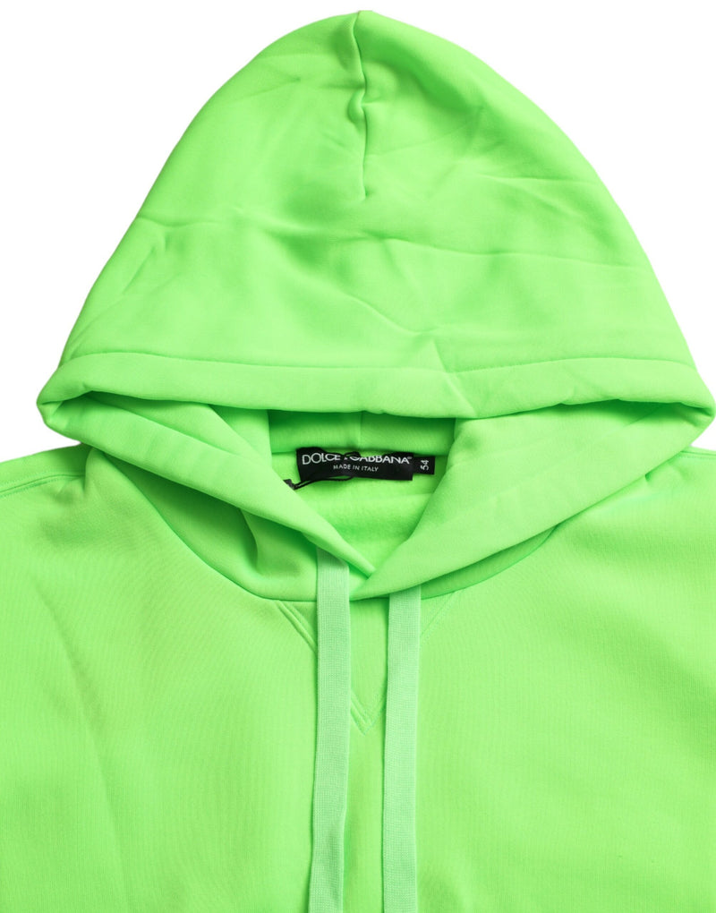Maglione felpa con cappuccio verde neon Dolce & Gabbana