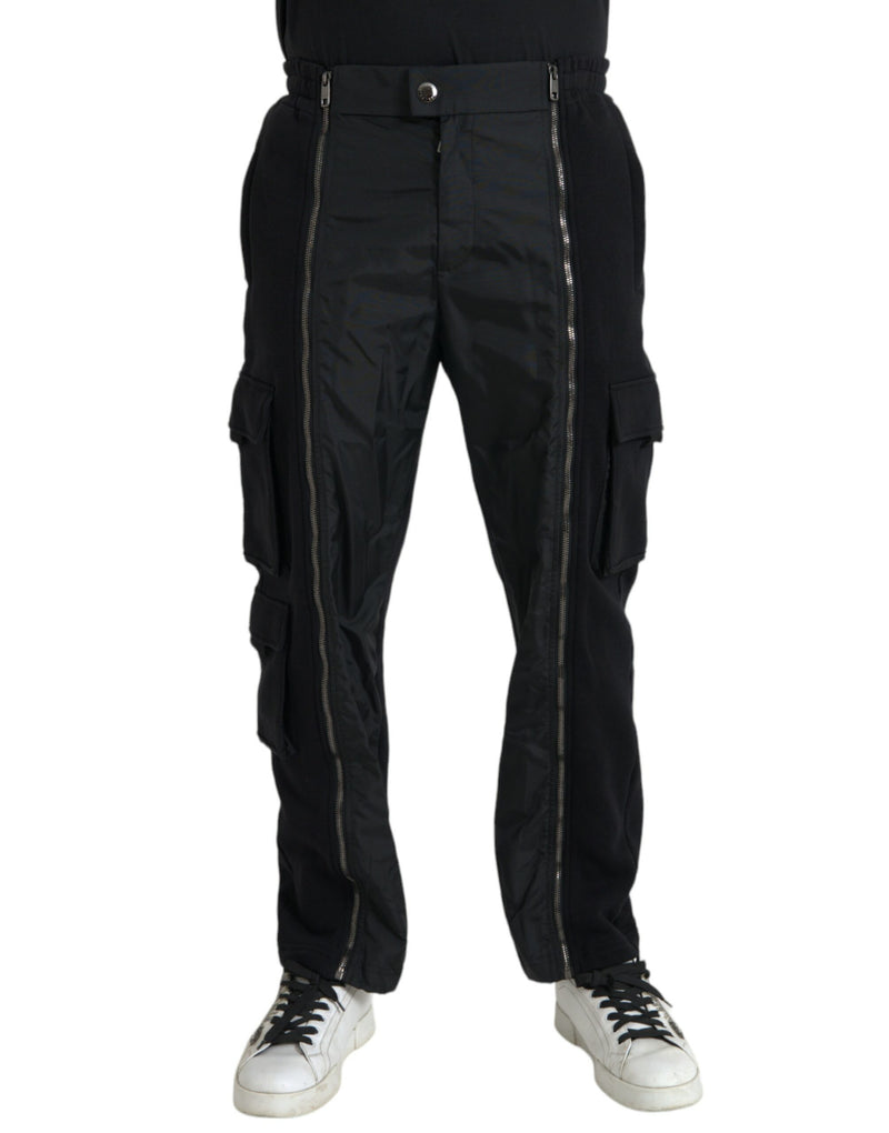 Pantalon skinny en mélange de coton noir Dolce & Gabbana