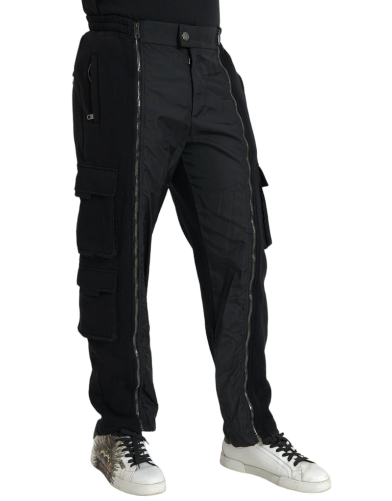 Pantalon skinny en mélange de coton noir Dolce & Gabbana