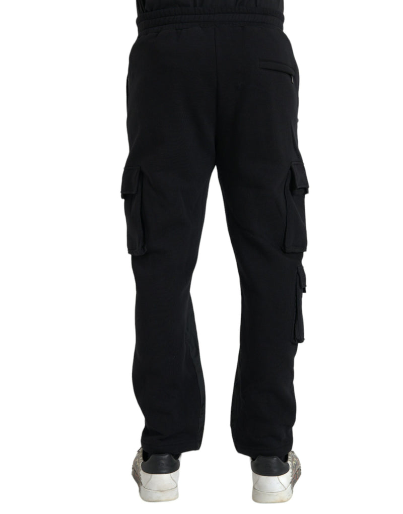 Pantalon skinny en mélange de coton noir Dolce & Gabbana