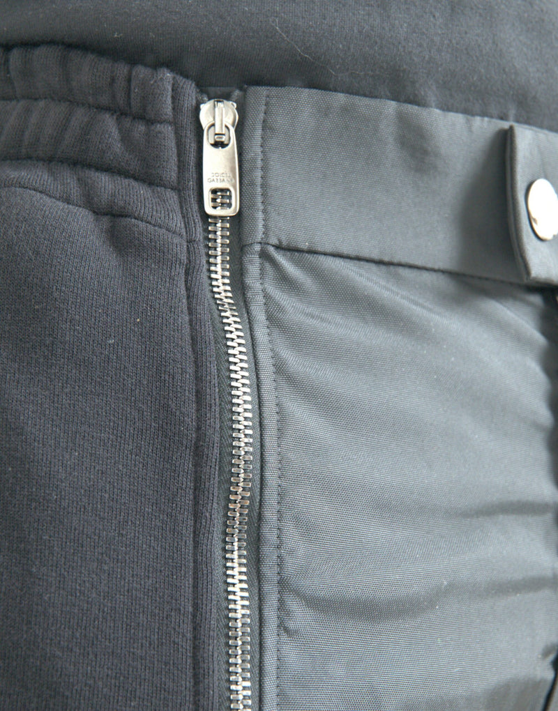 Pantalon skinny en mélange de coton noir Dolce & Gabbana