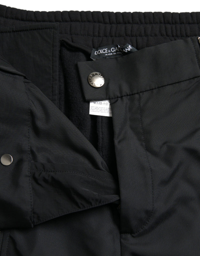 Pantalon skinny en mélange de coton noir Dolce & Gabbana