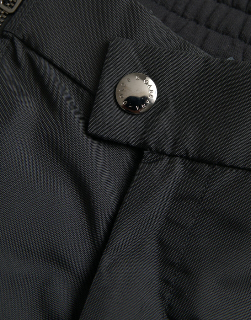 Pantalon skinny en mélange de coton noir Dolce & Gabbana