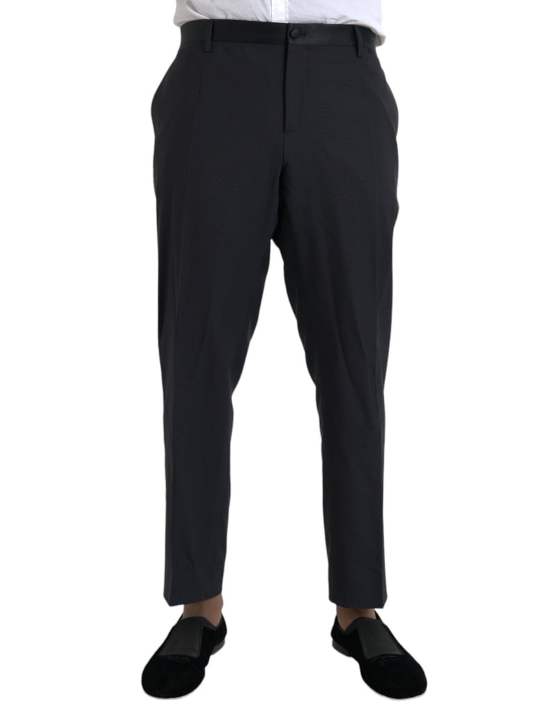 Pantalones de vestir de lana azules de corte skinny para hombre de Dolce & Gabbana