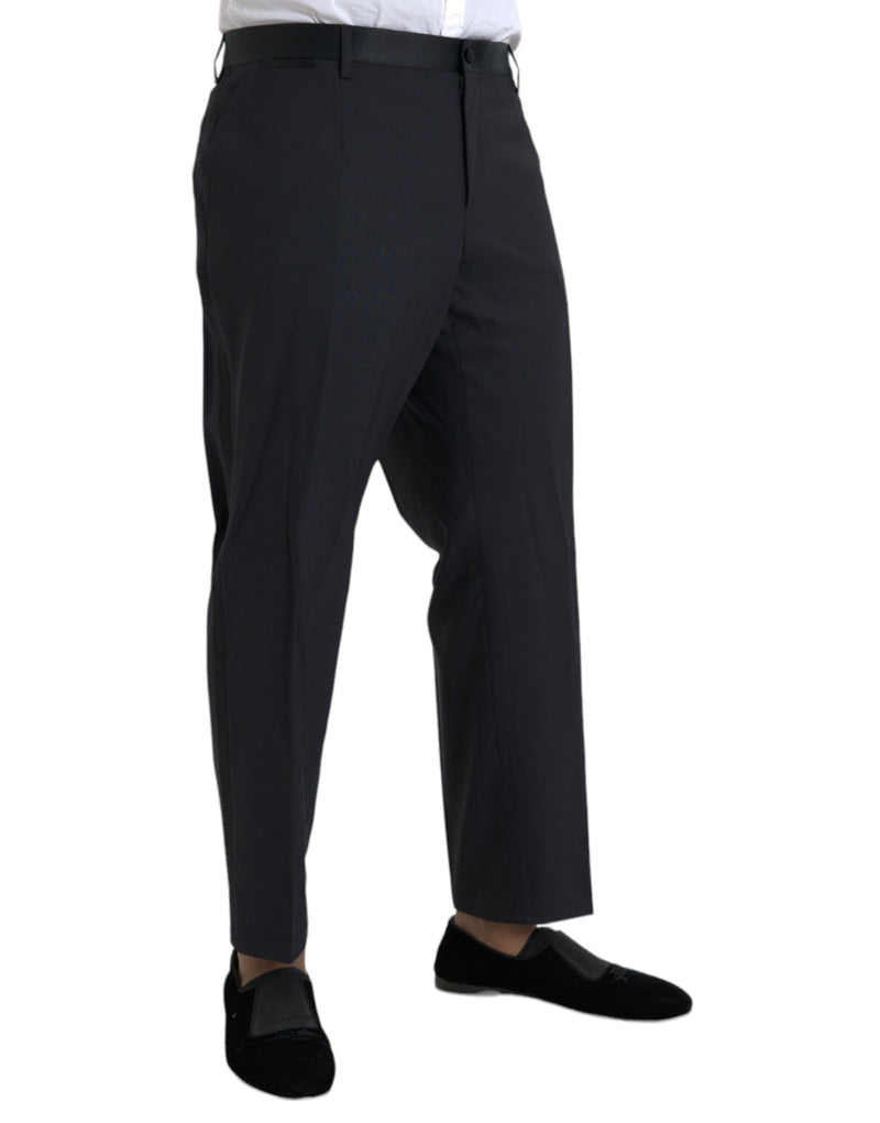 Pantalones de vestir de lana azules de corte skinny para hombre de Dolce & Gabbana