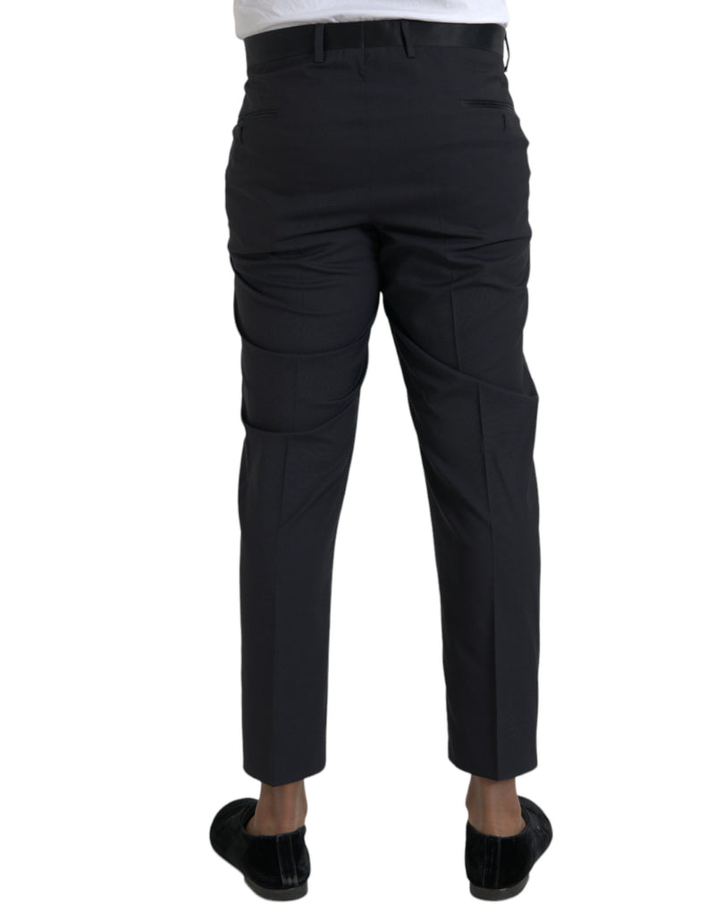 Pantalones de vestir de lana azules de corte skinny para hombre de Dolce & Gabbana