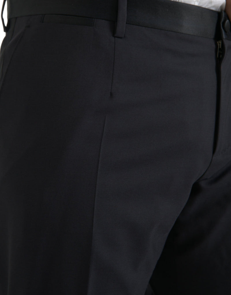 Pantalones de vestir de lana azules de corte skinny para hombre de Dolce & Gabbana