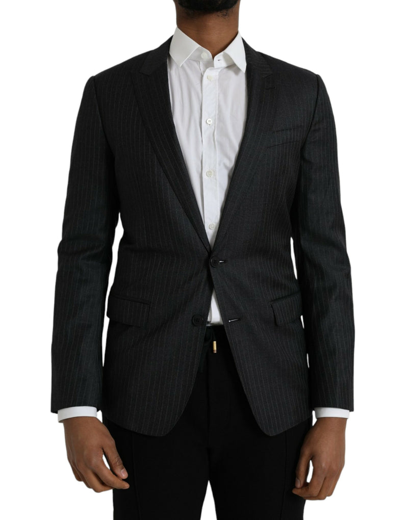 Blazer MARTINI droit à rayures gris foncé Dolce & Gabbana