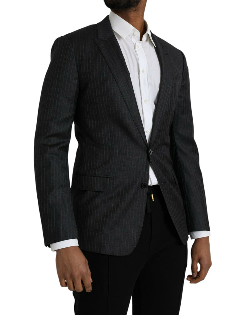 Blazer MARTINI droit à rayures gris foncé Dolce & Gabbana