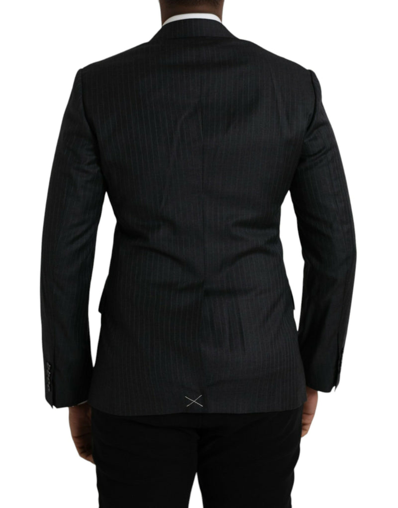 Blazer MARTINI droit à rayures gris foncé Dolce & Gabbana