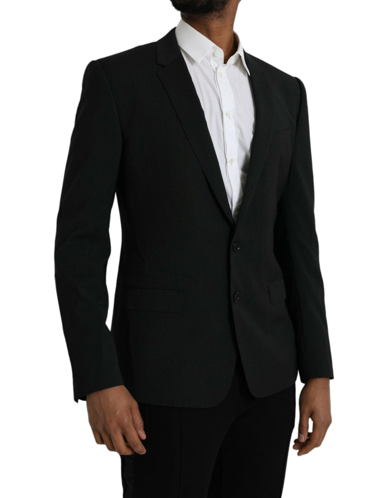 Blazer cruzado azul con solapa chal MARTINI de Dolce & Gabbana