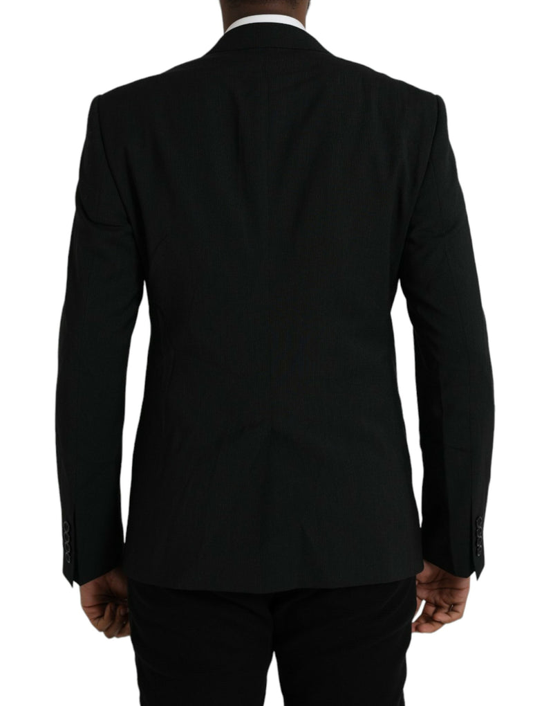 Blazer cruzado azul con solapa chal MARTINI de Dolce & Gabbana