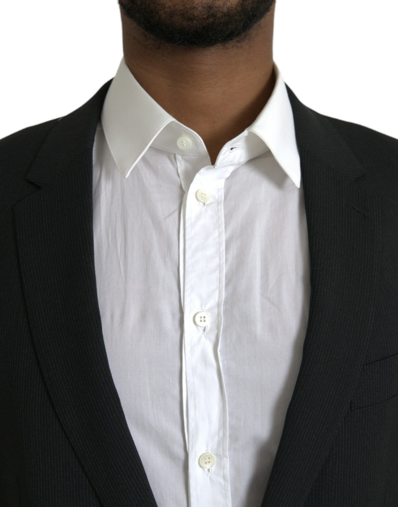 Blazer cruzado azul con solapa chal MARTINI de Dolce & Gabbana