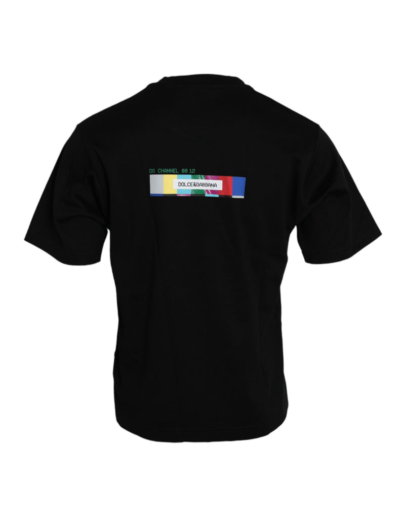 Camiseta negra de cuello redondo «With Love Always» de Dolce & Gabbana